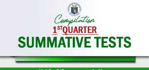 1st Quarter K to 12 Summative Tests Download