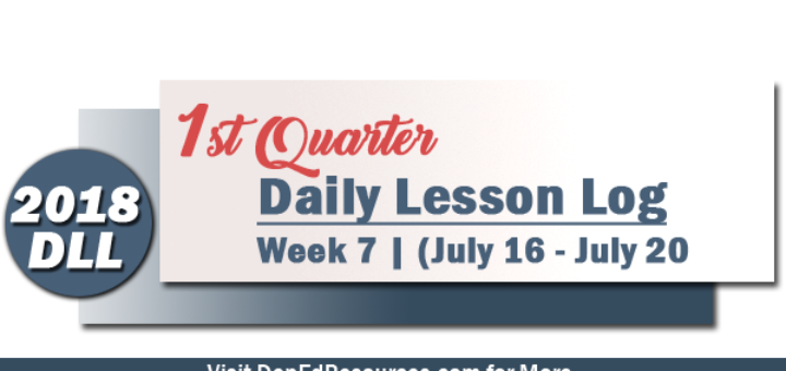 Grade 1 Daily Lesson Log – 4th Quarter DLL - SY 2019 – 2020