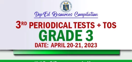 ready made Grade 3 3rd periodical tests