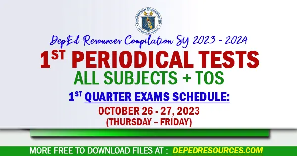 DepEd first quarter periodical tests with answer key