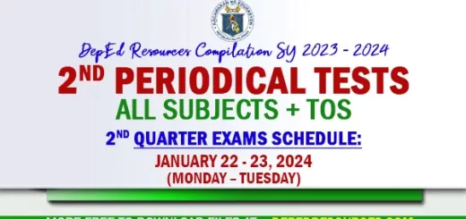 2nd Quarter Periodical Tests SY 2023 -2024