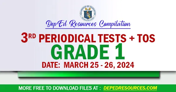 ready made Grade 1 3rd periodical tests