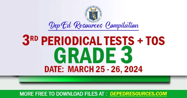 ready made Grade 3 3rd periodical tests