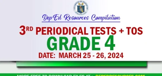 ready made Grade 4 3rd periodical tests