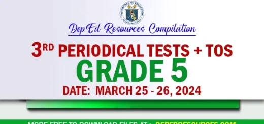 ready made Grade 5 3rd periodical tests