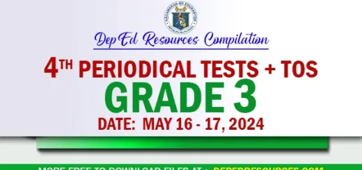Grade 3 4th Quarter Periodical Tests SY 2023 2024