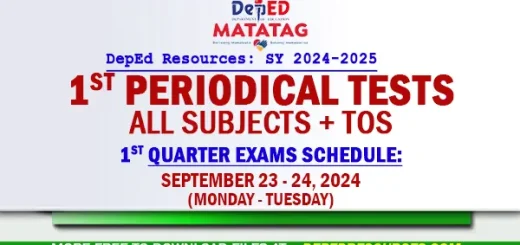 1st Quarter Periodical Tests SY 2024 2025