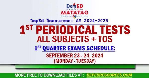 1st Quarter Periodical Tests SY 2024 2025