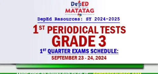 Grade 3 Matatag 1st Quarter Periodical Tests SY 2024 2025