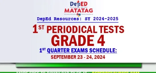 Grade 4 Matatag 1st Quarter Periodical Tests SY 2024 2025