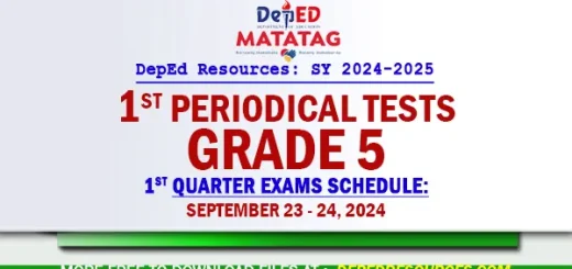 Grade 5 Matatag 1st Quarter Periodical Tests SY 2024 2025