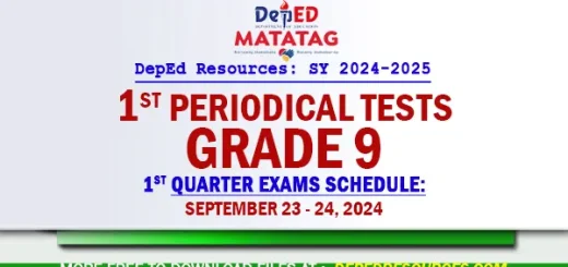 Grade 9 Matatag 1st Quarter Periodical Tests SY 2024 2025