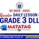 Grade 3 DLL Quarter 1 week 1 2 3 4 5 6 7 8