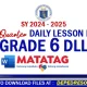 Grade 6 DLL Quarter 1 week 1 2 3 4 5 6 7 8