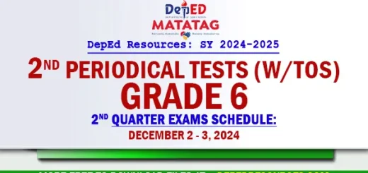 Grade 6 Matatag 2nd Quarter Periodical Tests SY 2024 2025