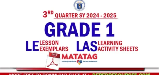 Quarter 3 Grade 1 matatag LE LAS