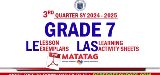 Quarter 3 Grade 7 matatag LE LAS