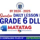 Grade 6 DLL Quarter 3 week 1 2 3 4 5 6 7 8