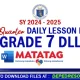 Grade 7 DLL Quarter 3 week 1 2 3 4 5 6 7 8